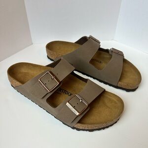 Mens Birkenstock Arizona Birkibuc men’s slide sandal US 10 / 43